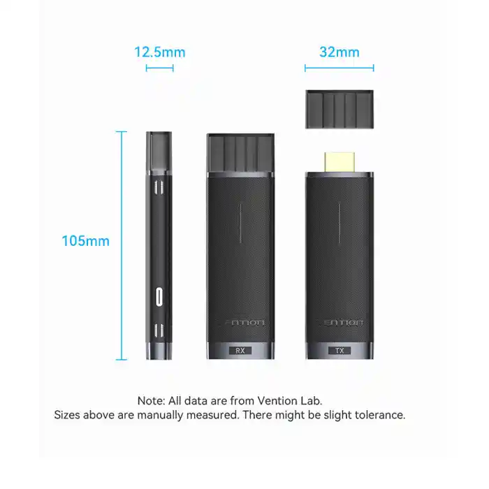 Vention ADCB0 HDMI Wireless Transmitter and Receiver with 5GHz Band WiFi 1080p 60Hz Output and Built-In Antenna for TV Monitor Projector etc